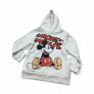 Disney‎ Junior Mickey Mouse White Hoodie Sweatshirt Graphic Pullover
